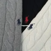 【預售】Ra1ph Lauren Polo 小馬刺繡 麻花針織老錢風 polo衫長袖毛衣T恤衛衣 三色：圖片 22