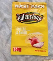 【預售】巴黎 BLC 24SS 秀款 拉鍊薯片包手拿包手提包小包 頭層牛皮 黃色：圖片 8