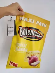 【預售】巴黎 BLC 24SS 秀款 拉鍊薯片包手拿包手提包小包 頭層牛皮 黃色：圖片 10