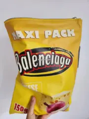 【預售】巴黎 BLC 24SS 秀款 拉鍊薯片包手拿包手提包小包 頭層牛皮 黃色：圖片 11