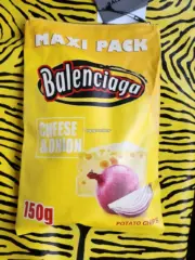 【預售】巴黎 BLC 24SS 秀款 拉鍊薯片包手拿包手提包小包 頭層牛皮 黃色：圖片 13