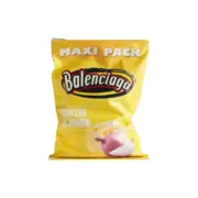 【預售】巴黎 BLC 24SS 秀款 拉鍊薯片包手拿包手提包小包 頭層牛皮 黃色：圖片 2