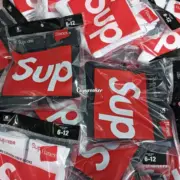 【現貨】【雙11新品】Sup x Hanes 聯名經典 純棉襪子中筒襪棉襪長襪 一組四雙 黑/白：圖片 6