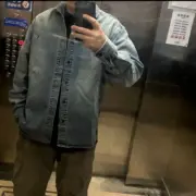 SAINT LAURENT 23FW 聖羅蘭 YSL 刺繡小logo 牛仔襯衫 夾克外套：圖片 4