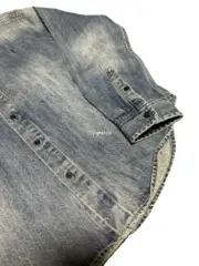 SAINT LAURENT 23FW 聖羅蘭 YSL 刺繡小logo 牛仔襯衫 夾克外套：圖片 11