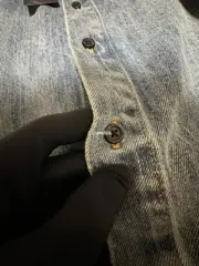 SAINT LAURENT 23FW 聖羅蘭 YSL 刺繡小logo 牛仔襯衫 夾克外套：圖片 12