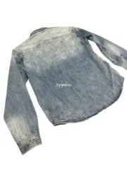 SAINT LAURENT 23FW 聖羅蘭 YSL 刺繡小logo 牛仔襯衫 夾克外套：圖片 13