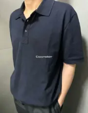 【現貨】BV家 23FW 刺繡小logo 素色簡約 Polo衫短袖T恤 藏青/深藍：圖片 3