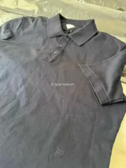 【現貨】BV家 23FW 刺繡小logo 素色簡約 Polo衫短袖T恤 藏青/深藍：圖片 4