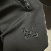 Needles 21SS 蝴蝶刺繡 復古織帶 休閒褲 直筒褲 運動褲 全黑 黑魂：圖片 7