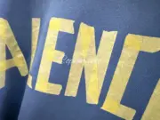 【現貨】巴黎 BLC 24FW 秀款 膠帶 繃帶logo 水洗做舊 破壞 帽T連帽衛衣帽衫 藍灰：圖片 9