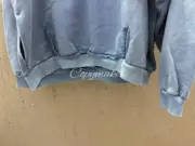 【現貨】巴黎 BLC 24FW 秀款 膠帶 繃帶logo 水洗做舊 破壞 帽T連帽衛衣帽衫 藍灰：圖片 11