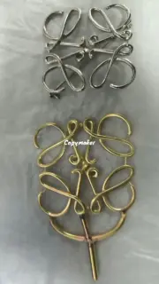 LOWE 24SS Anagram Brooch 經典幾何胸針 飾品 黃銅材質：圖片 5