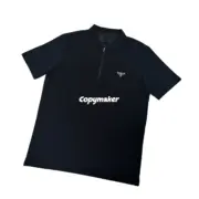 【現貨】【全套包裝】PRA 25SS KF三角標logo 拉鍊Polo衫短袖T恤 黑色：圖片 5