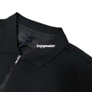 【現貨】【全套包裝】PRA 25SS KF三角標logo 拉鍊Polo衫短袖T恤 黑色：圖片 7