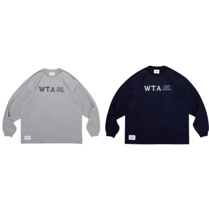 WTAPS 23AW DESIGN 01 LS COTTON COLLEGE 印花字母 長袖T恤