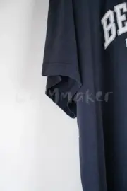 巴黎 BLC 23SS Be kind 補丁刺繡做舊破壞 logo字母 水洗 短袖T恤 水洗藍黑：圖片 16