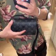 【預售】1V 22SS SOFT STEAMER 經典老花 塗層帆布拼牛皮 小包單肩包側背包小包 M81783：圖片 5