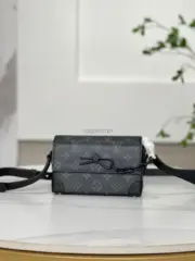 【預售】1V 22SS SOFT STEAMER 經典老花 塗層帆布拼牛皮 小包單肩包側背包小包 M81783：圖片 7