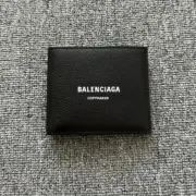 【現貨】【過驗】巴黎 BLC 經典字母logo 頭層牛皮 八卡皮夾錢包卡包 黑色 簡約：圖片 5