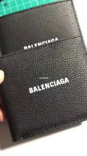 【現貨】【過驗】巴黎 BLC 經典字母logo 頭層牛皮 八卡皮夾錢包卡包 黑色 簡約：圖片 11