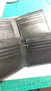 【現貨】【過驗】巴黎 BLC 經典字母logo 頭層牛皮 八卡皮夾錢包卡包 黑色 簡約：圖片 14