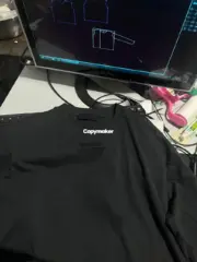 【現貨】PRA 24FW Ripped-Triangle 三角標貼布 簡約素色 長袖T恤打底衫：圖片 4