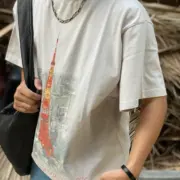 巴黎 BLC 24SS TOKYO 東京銀座限定 鐵塔小破壞 短袖T恤 黑色/灰白：圖片 14