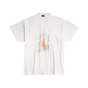 巴黎 BLC 24SS TOKYO 東京銀座限定 鐵塔小破壞 短袖T恤 黑色/灰白：圖片 5