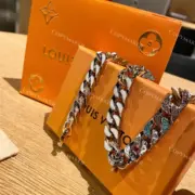 1V 20SS Necklace Chain Links 拼接幻彩 古巴項鍊 鋼項鍊 吊墜 50CM：圖片 9