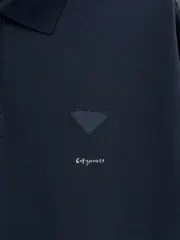 【現貨】PRA 23SS 三角標三角牌logo 經典款 素色簡約 Polo衫短袖T恤 藏青色：圖片 7