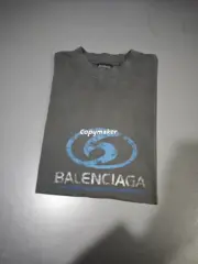 【現貨】【福利回饋免運】巴黎 BLC 24SS 衝浪 雙面logo 水洗龜裂印花 小破壞 短袖T恤：圖片 7