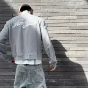 【預售】【雙11福利】Acne Studios 25FW 刺繡logo字母 立領拉鍊夾克外套 短寬baggy：圖片 8