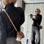 【預售】【雙11福利】Acne Studios 25FW 刺繡logo字母 立領拉鍊夾克外套 短寬baggy：圖片 10