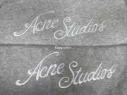 【預售】【雙11福利】Acne Studios 25FW 刺繡logo字母 立領拉鍊夾克外套 短寬baggy：圖片 19