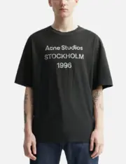 【現貨】Acne Studios 24SS 水洗做舊經典logo 素面簡約 圓領純棉短袖T恤：圖片 8