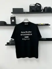 【現貨】Acne Studios 24SS 水洗做舊經典logo 素面簡約 圓領純棉短袖T恤：圖片 9