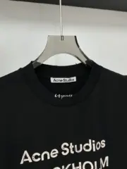 【現貨】Acne Studios 24SS 水洗做舊經典logo 素面簡約 圓領純棉短袖T恤：圖片 10