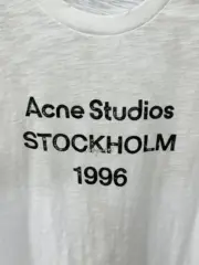 【現貨】Acne Studios 24SS 水洗做舊經典logo 素面簡約 圓領純棉短袖T恤：圖片 17