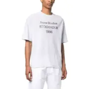 【現貨】Acne Studios 24SS 水洗做舊經典logo 素面簡約 圓領純棉短袖T恤：圖片 6