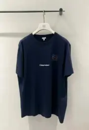 【現貨】LOWE 25SS 經典幾何刺繡logo 簡約 短袖T恤 海軍藍/米白：圖片 4