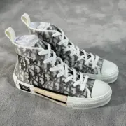 【預售】D1OR B23 oblique 經典老花 科技面料 高筒帆布鞋 休閒鞋 板鞋：圖片 5