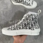 【預售】D1OR B23 oblique 經典老花 科技面料 高筒帆布鞋 休閒鞋 板鞋：圖片 9