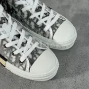 【預售】D1OR B23 oblique 經典老花 科技面料 高筒帆布鞋 休閒鞋 板鞋：圖片 10