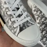 【預售】D1OR B23 oblique 經典老花 科技面料 高筒帆布鞋 休閒鞋 板鞋：圖片 16