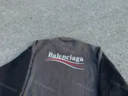 巴黎 BLC 23FW Political Campaign 水洗 可樂波浪徽章 衛衣拼接毛衣 大學T圓領衛衣：圖片 11