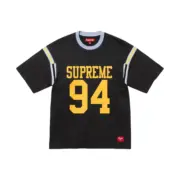 【預售】Supreme SS25 Week8 Split S/S Football Top 拼接印花羅紋短袖T恤美式足球衣