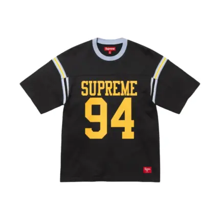 【預售】Supreme SS25 Week8 Split S/S Football Top 拼接印花羅紋短袖T恤美式足球衣