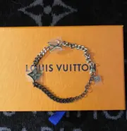 【現貨】【過驗】1V Instinct Bracelet 雙色拼接拼色 黑銀 字母花卉 古巴手鍊手環：圖片 5