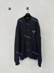 PRA 23FW 經典徽章 羊毛混紡 針織衫毛衣外套開衫：圖片 9